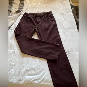 Plum jean style pants